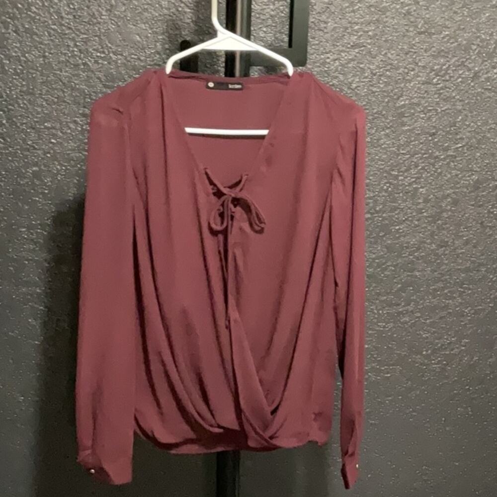 Burgundy top